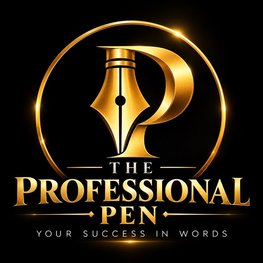 The Professional Pen official gold pen-nib logo